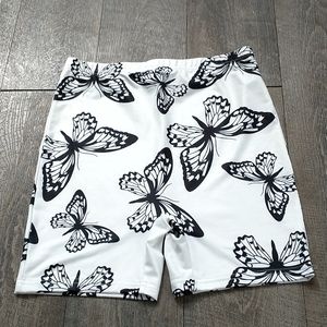 White Butterfly Shorts
